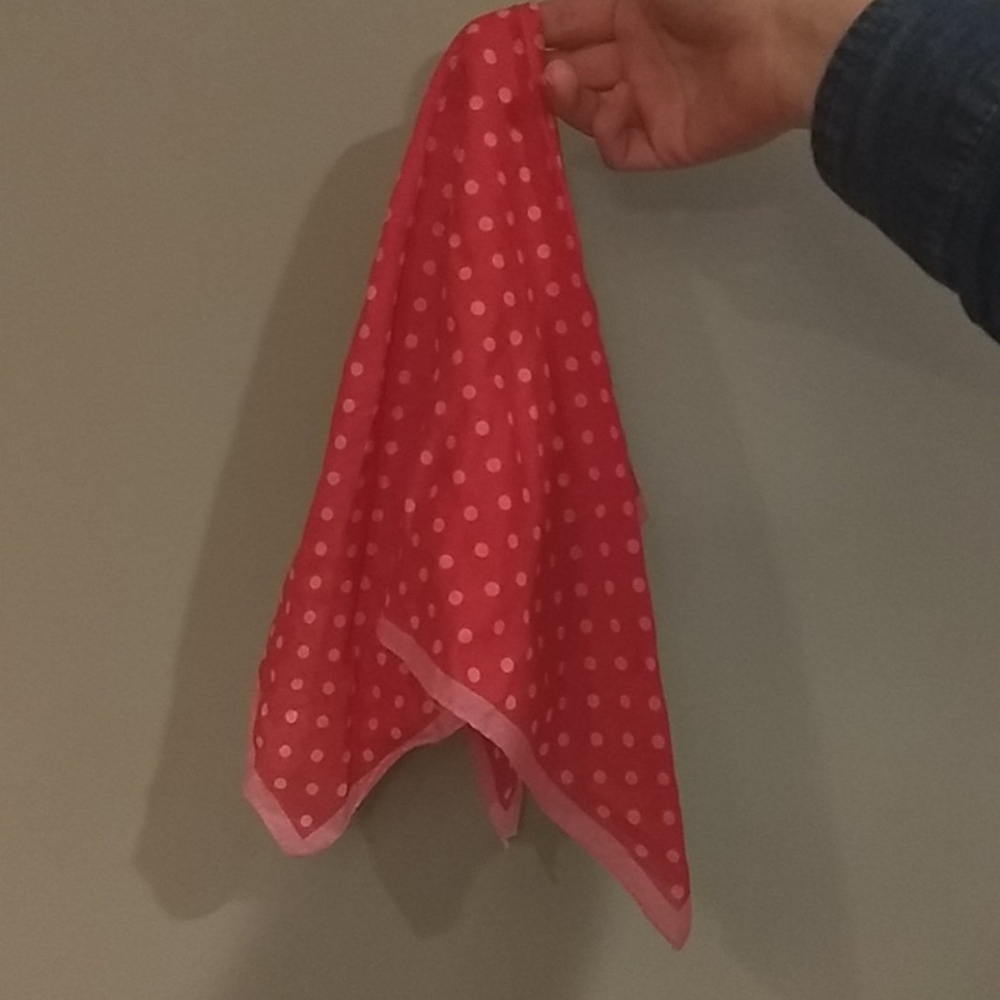 Pink Polkadot Scarf